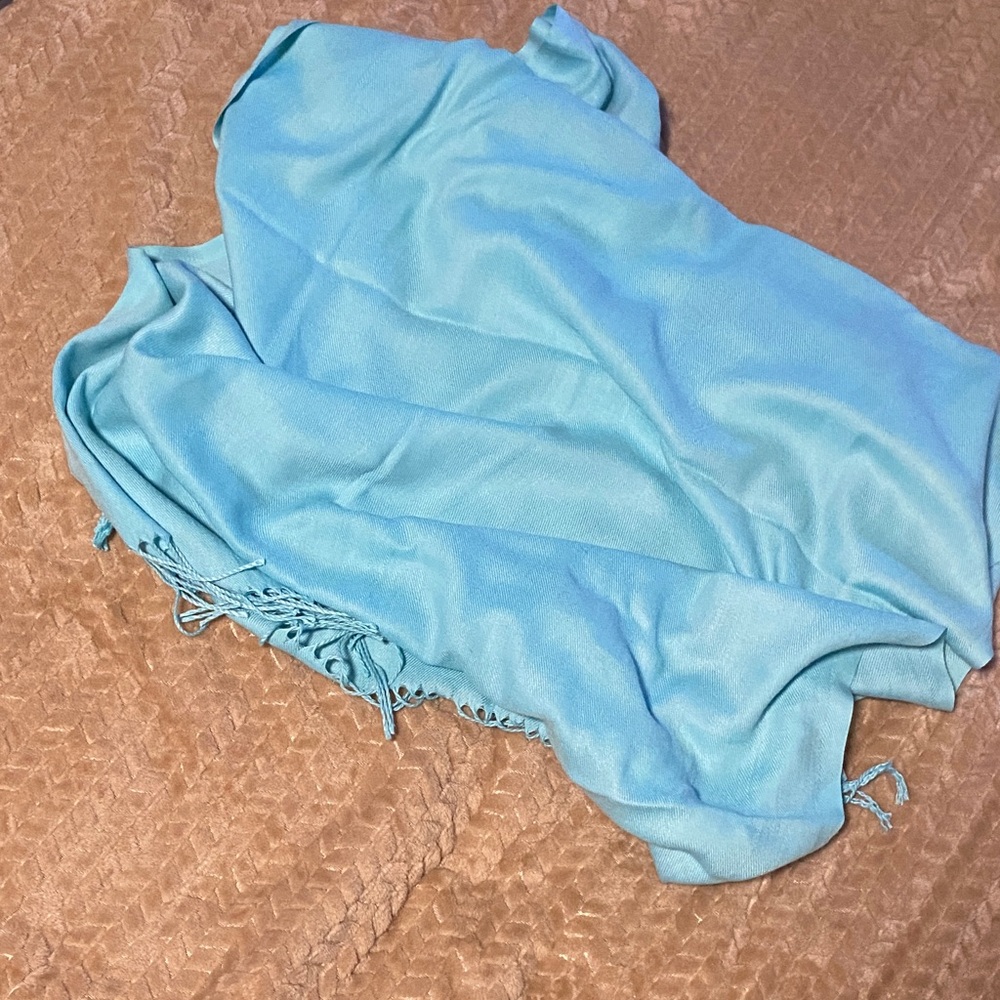Light Blue Shawl Wrap